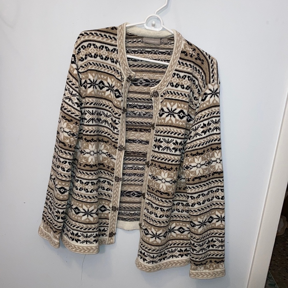 Patterned Cardigan Sweater